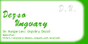 dezso ungvary business card